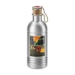 ELITE Cyklistická láhev na vodu - VINTAGE ALU 600 - stříbrná