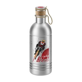 ELITE Cyklistická láhev na vodu - VINTAGE ALU 600 - stříbrná