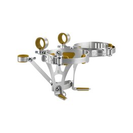 ELITE Cyklistický košík na láhev - VINTAGE DOUBLE - stříbrná