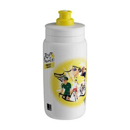 ELITE Cyklistická láhev na vodu - FLY TOUR DE FRANCE FAMMES 550 - bílá/žlutá