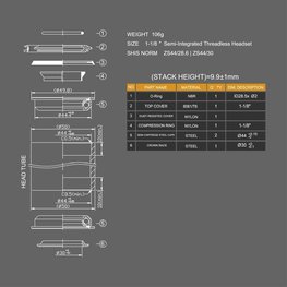 LONGUS hlavové složení - HEADSET  - černá