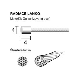 LONGUS řadící lanko - SHIFT - stříbrná