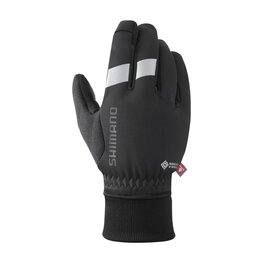 SHIMANO Cyklistické rukavice dlouhoprsté - WINDSTOPPER PRIMALOFT - černá