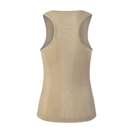 SHIMANO Cyklistické triko bez rukávů - VERTEX SL - béžová