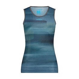 SHIMANO Cyklistické triko bez rukávů - VERTEX SL - modrá