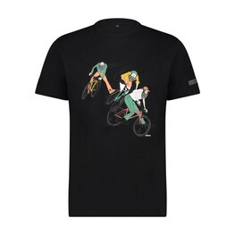 SHIMANO Cyklistické triko s krátkým rukávem - SENTIERO LTD - černá