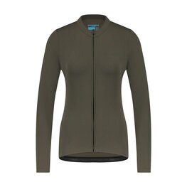 SHIMANO Cyklistický dres s dlouhým rukávem zimní - KAEDE THERMAL LONG - šedá