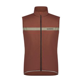 SHIMANO Cyklistická vesta - EVOLVE WIND INSULATED - hnědá