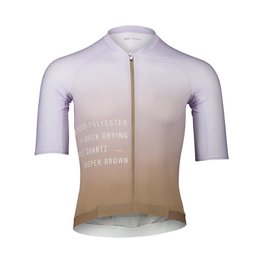 POC Cyklistický dres s krátkým rukávem - PRISTINE PRINT - hnědá/fialová