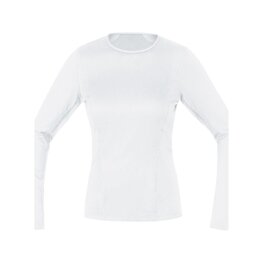 GORE Cyklistické triko s dlouhým rukávem - BASE LAYER - bílá