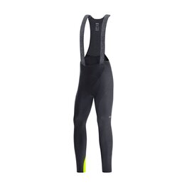 GORE Cyklistické kalhoty dlouhé s laclem - C3 THERMO - černá/žlutá