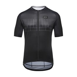 GORE Cyklistický dres s krátkým rukávem - GRID FADE 2.0 - černá/šedá