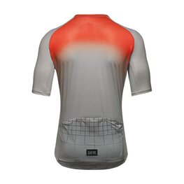 GORE Cyklistický dres s krátkým rukávem - GRID FADE 2.0 - šedá/oranžová