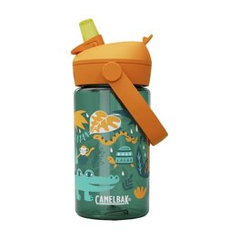 CAMELBAK Cyklistická láhev na vodu - THRIVE FLIP STRAW KIDS 0,4l - zelená/oranžová