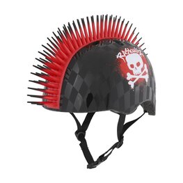 BELL Cyklistická přilba - SKULL HAWK - černá/červená