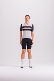 SANTINI Cyklistický dres s krátkým rukávem - ECO SLEEK NEW BENGAL - bílá/černá
