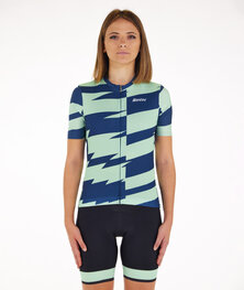 SANTINI Cyklistický dres s krátkým rukávem - FURIA SMART - světle zelená/zelená