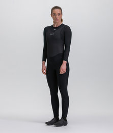 SANTINI Cyklistické kalhoty dlouhé s laclem - PURE - černá