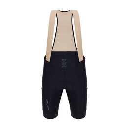 SANTINI Cyklistické kalhoty krátké s laclem - CARGO - černá