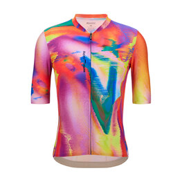 SANTINI Cyklistický dres s krátkým rukávem - UNICO - červená/žlutá/oranžová