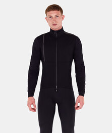 SANTINI Cyklistická zateplená bunda - VEGA - černá