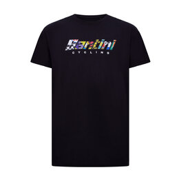 SANTINI Cyklistické triko s krátkým rukávem - 60 LOGO - černá