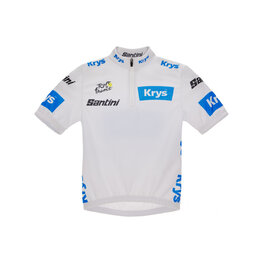 SANTINI Cyklistický dres s krátkým rukávem - TDF BEST YOUNG RIDER - bílá