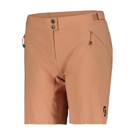 SCOTT Cyklistické kalhoty krátké bez laclu - ENDURANCE LS/FIT W/PAD W - béžová