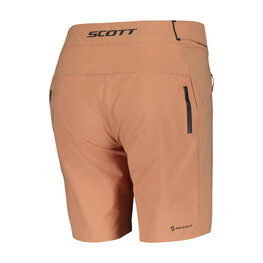 SCOTT Cyklistické kalhoty krátké bez laclu - ENDURANCE LS/FIT W/PAD W - béžová