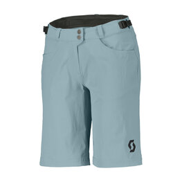 SCOTT Cyklistické kalhoty krátké bez laclu - TRAIL FLOW W/PAD W - modrá