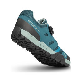 SCOTT Cyklistické tretry - SPORT CRUS-R FLAT W - zelená/modrá