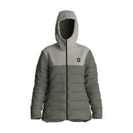 SCOTT Cyklistická zateplená bunda - INSULOFT WARM W - bílá/šedá