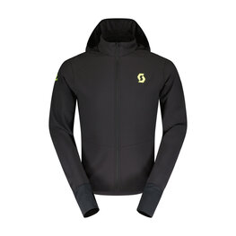 SCOTT Cyklistická zateplená bunda - RC RUN WARM - černá/žlutá