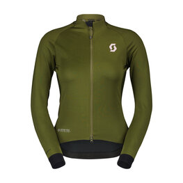 SCOTT Cyklistická větruodolná bunda - RC PRO WARM GTX WS W - zelená/růžová