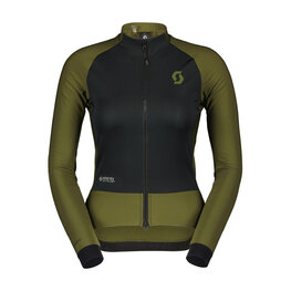 SCOTT Cyklistická větruodolná bunda - RC PRO WARM HYBRID GTX WS W - černá/zelená