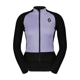 SCOTT Cyklistická větruodolná bunda - RC PRO WARM HYBRID GTX WS W - černá/fialová