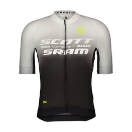 SCOTT Cyklistický dres s krátkým rukávem - SRAM PRO - černá/bílá