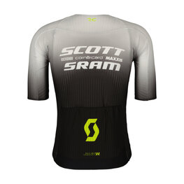 SCOTT Cyklistický dres s krátkým rukávem - SRAM RACE - černá/bílá