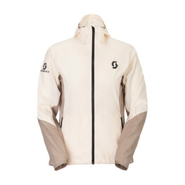 SCOTT Cyklistická větruodolná bunda - EXPLORAIR LIGHT WB W - bílá/hnědá