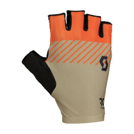SCOTT Cyklistické rukavice krátkoprsté - RC TEAM SF - červená/béžová/černá