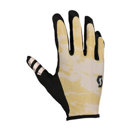 SCOTT Cyklistické rukavice dlouhoprsté - TRACTION LF - růžová/béžová/černá