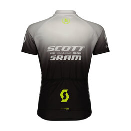 SCOTT Cyklistický dres s krátkým rukávem - SCOTT-SRAM PRO - černá/bílá