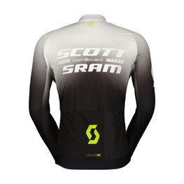 SCOTT Cyklistický dres s dlouhým rukávem letní - SCOTT-SRAM PRO - černá/bílá