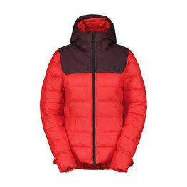 SCOTT Cyklistická zateplená bunda - INSULOFT WARM W - fialová/červená