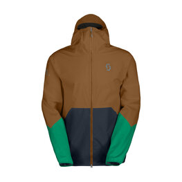 SCOTT voděodolná bunda - EXPLORAIR LIGHT DRYO 2.5L - hnědá/modrá/zelená