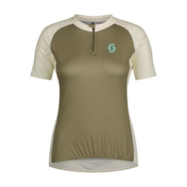 SCOTT Cyklistický dres s krátkým rukávem - ENDURANCE 20 W - zelená/bílá