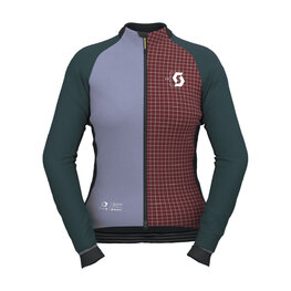 SCOTT Cyklistická větruodolná bunda - RC PRO WARM GTX WS-REMIX W - zelená/červená/šedá