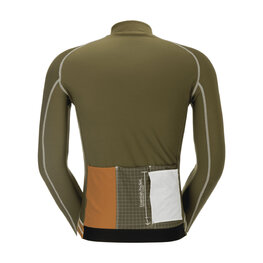 SCOTT Cyklistický dres s dlouhým rukávem zimní - RC PRO WARM REMIX - hnědá/zelená