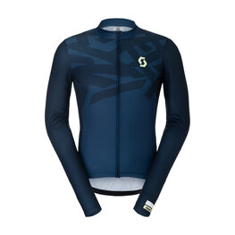 SCOTT Cyklistický dres s dlouhým rukávem letní - RC ENDURANCE - modrá
