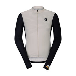 SCOTT Cyklistický dres s dlouhým rukávem letní - RC ENDURANCE - bílá/černá